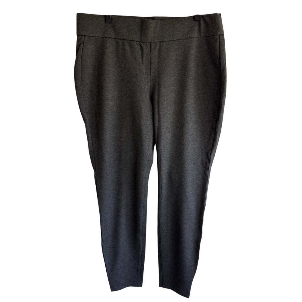 Eileen Fisher Womens Pull On Pants Size Large Gray Business Casual Workwear